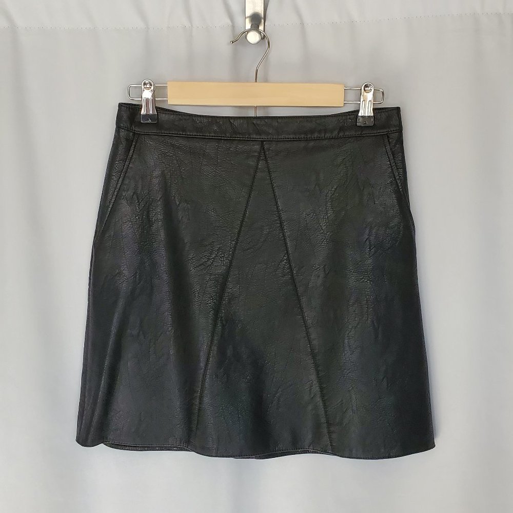 Zara Basics Faux Leather Skirt
